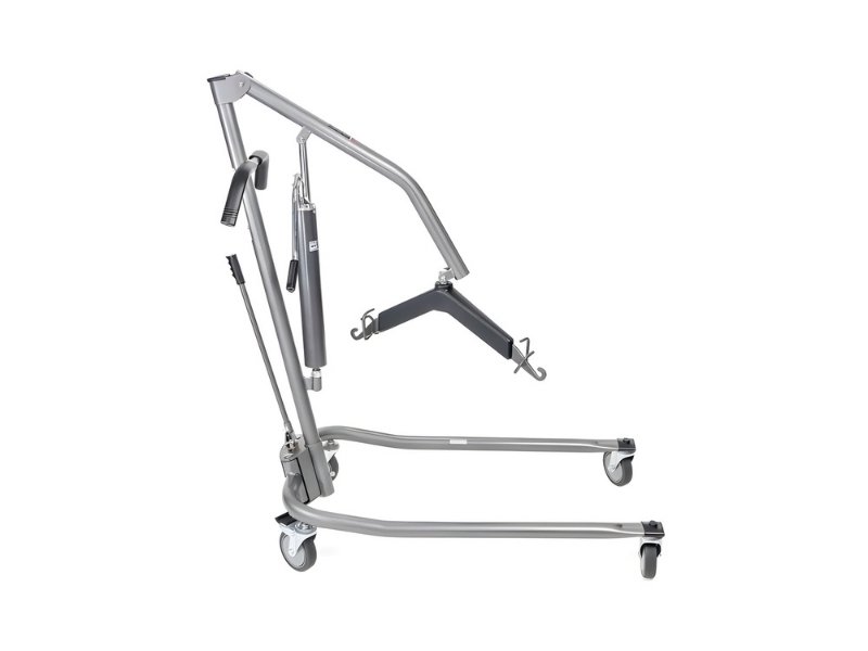 A hydraulic patient lift.