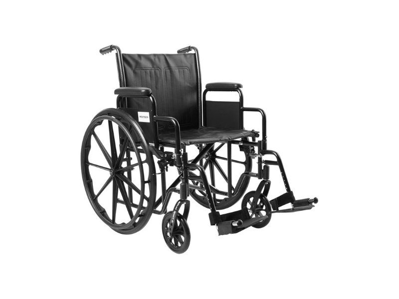 A comfortable manual wheelchair.
