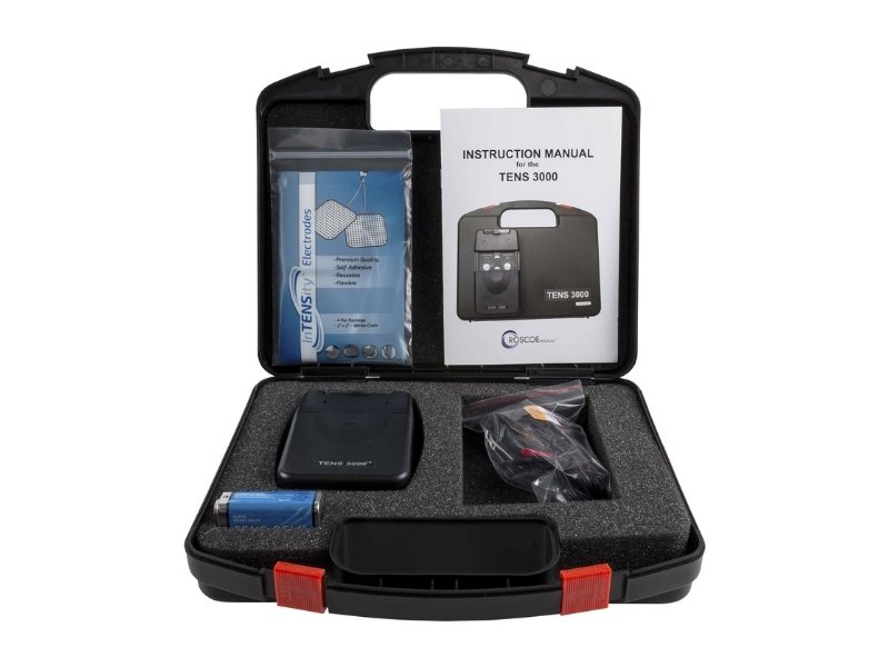 TENS unit for pain relief.